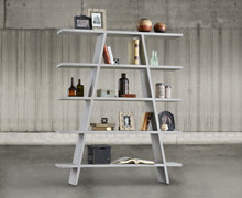 Bookcase with 5 shelves, old wood | 170x140x30 | Decord.gr