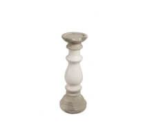 Candle Holder White Grey 14x39 | Decord.gr