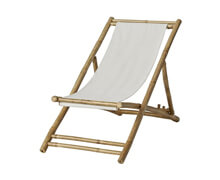 Bamboo Canvas Chaise Longue | Decord.gr