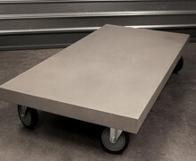 Concrete Coffee Table on Wheels | Decord.gr