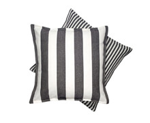 Cushion White & Black Stripes 50x50 | Decord.gr