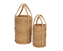 Set of Two Baskets Natural Rattan | Decord.gr