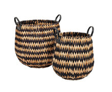 Set of Two Hyacinth Baskets Noir | Decord.gr
