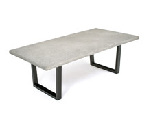 Dinning Table Light Grey Cement Top on Steel Legs | Decord.gr