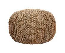 Pouf round Knitted Seagrass | Decord.gr