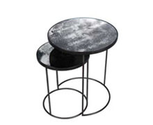 Set Side Tables Cement Metallic Base | Decord.gr