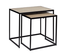 Side Table Luca Oak veneer metal 60x42x50 | Decord.gr