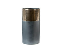 Ceramic Vase Gold Light Grey 10x20 | Decord.gr