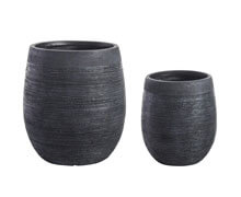 Set of 2 Outdoor Vase High Fiberglass & Clay | Decord.gr