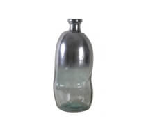 Vase Glass Grey 34x73 | Decord.gr