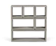Bookcase Concrete Light Grey | Decord.gr