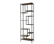 Industrial Bookcase with Multiple Compartments Metal & Wood | Decord.gr