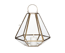 Lantern, Hexagonal, Brass/Glass | Decord.gr