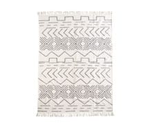 Pure Cotton Rug White Black | Decord.gr