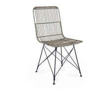 Rattan Chair Grey | Decord.gr