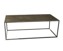 Coffee Table Cuba oak steel Black Burnt 130x70x42 | Decord.gr