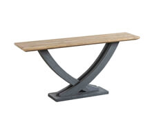 Console Table Wood with Curved Base 1.60x90 | Decord.gr