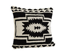 Cushion Cover Pure Cotton White Black | Decord.gr