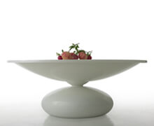 Bacone Dining Table with White Fiberglass Finish | Decord.gr
