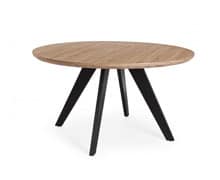 Dining Table Wooden Top Round D135 | Decord.gr