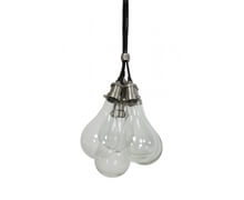 Hanging Lamp Glass Nickel 14x33 | Decord.gr