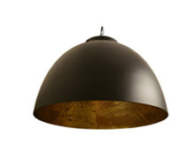 Hanging Lamp O45xH31 cm KYLIE Black Gold | Decord.gr