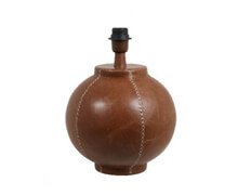 Lamp Base Rugby Leather Brown 28x29 | Decord.gr