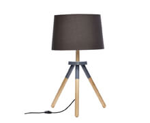 Standing Lamp with Fabric shade, Black/Nature | Decord.gr