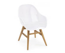 Fiberglass Outdoor Armchair Glossy White | Decord.gr