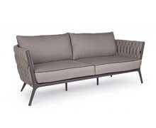 Outdoor Sofa with Grey Cushions Removable Fabric | Decord.gr