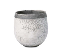 Ceramic Raku White Bowl D28 H26 | Decord.gr