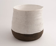 Ceramic White Pot D18,5 | Decord.gr