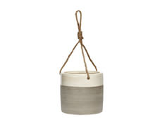 Pot with string, Ceramics, Grey/White | Decord.gr
