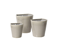 Pots Crackle Ceramic Light Grey | Decord.gr
