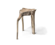 Recycled Teak Wooden Side Table Small Natural | Decord.gr