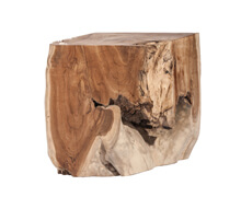 Teak Trunk Stool Side Table | Decord.gr