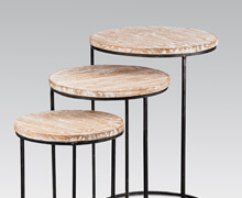 White Wash Old Teak Side Tables | Decord.gr