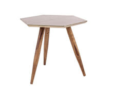 Wooden Side Table Silver | Decord.gr