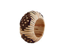 Bamboo Napkin Ring Black Natural | Decord.gr