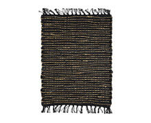 Leather Jute Cotton Placement Black | Decord.gr