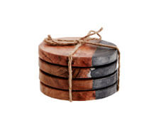 Marble Wood Coasters Black | Decord.gr