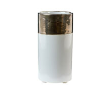 Ceramic Vase Gold White 10x20 | Decord.gr