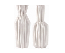 Ceramic Vase Set of 2 White | Decord.gr