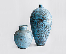Decoration Vases – Blue Terracotta | Decord.gr