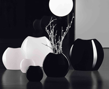 Moon Vases Black White Shine | Decord.gr