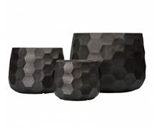 Planter Oliver Black Set of 3 | Decord.gr