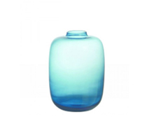 Round Vase Blue Glass | Decord.gr